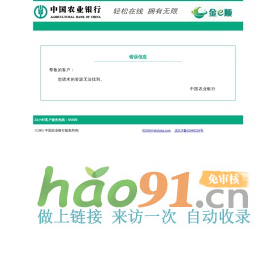 中国农业银行-关于农行-服务公告
